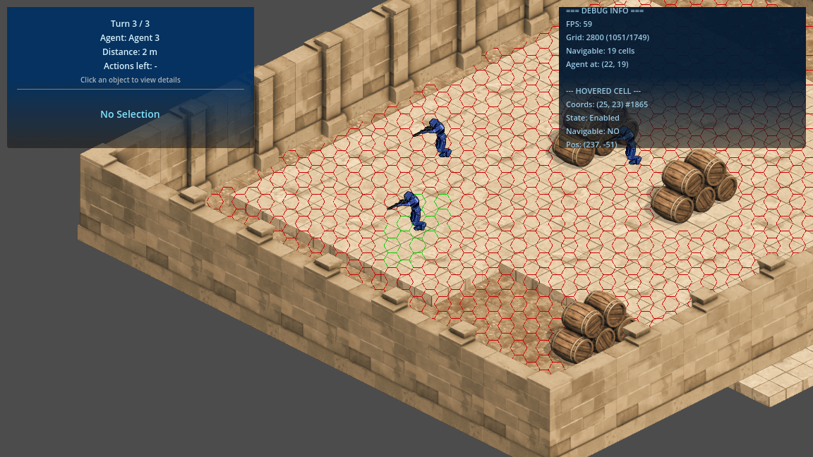movement hex grid color feedback